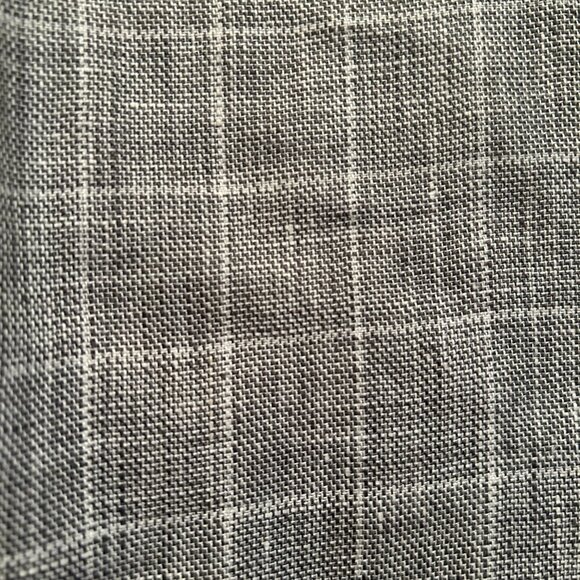 Italian Grey Plaid Linen Suit - Picture 2 of 12